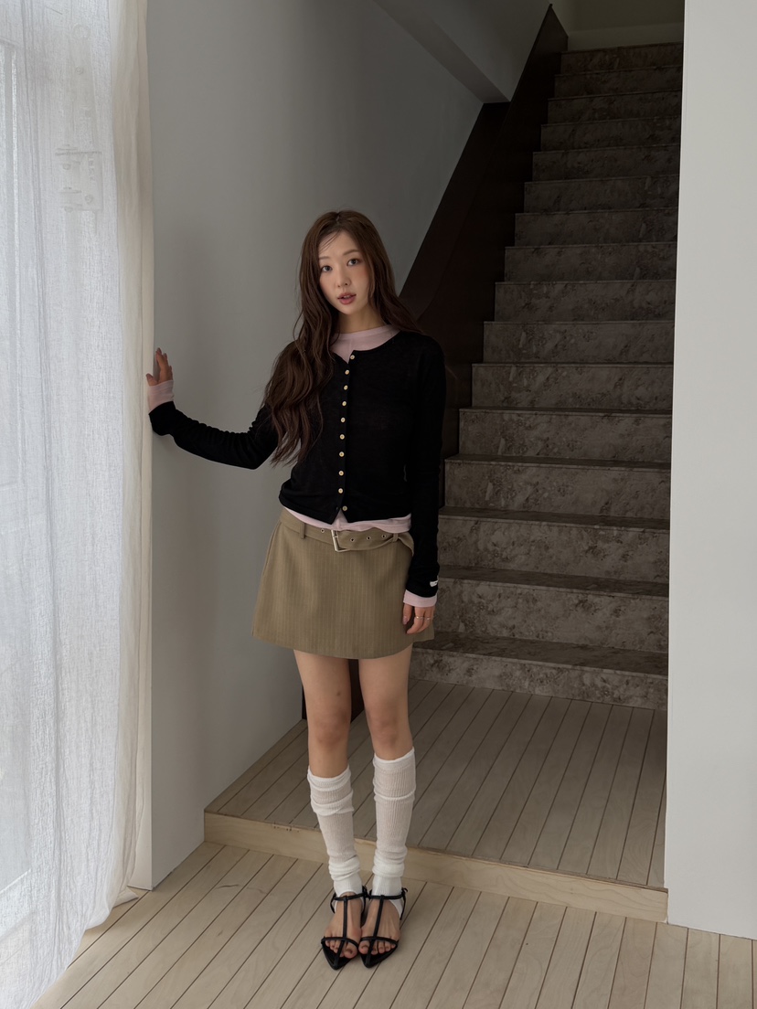 I MFACT韓國代購女士新款真品26春夏長袖T恤天絲開衫羅紋I MFACT長袖T恤