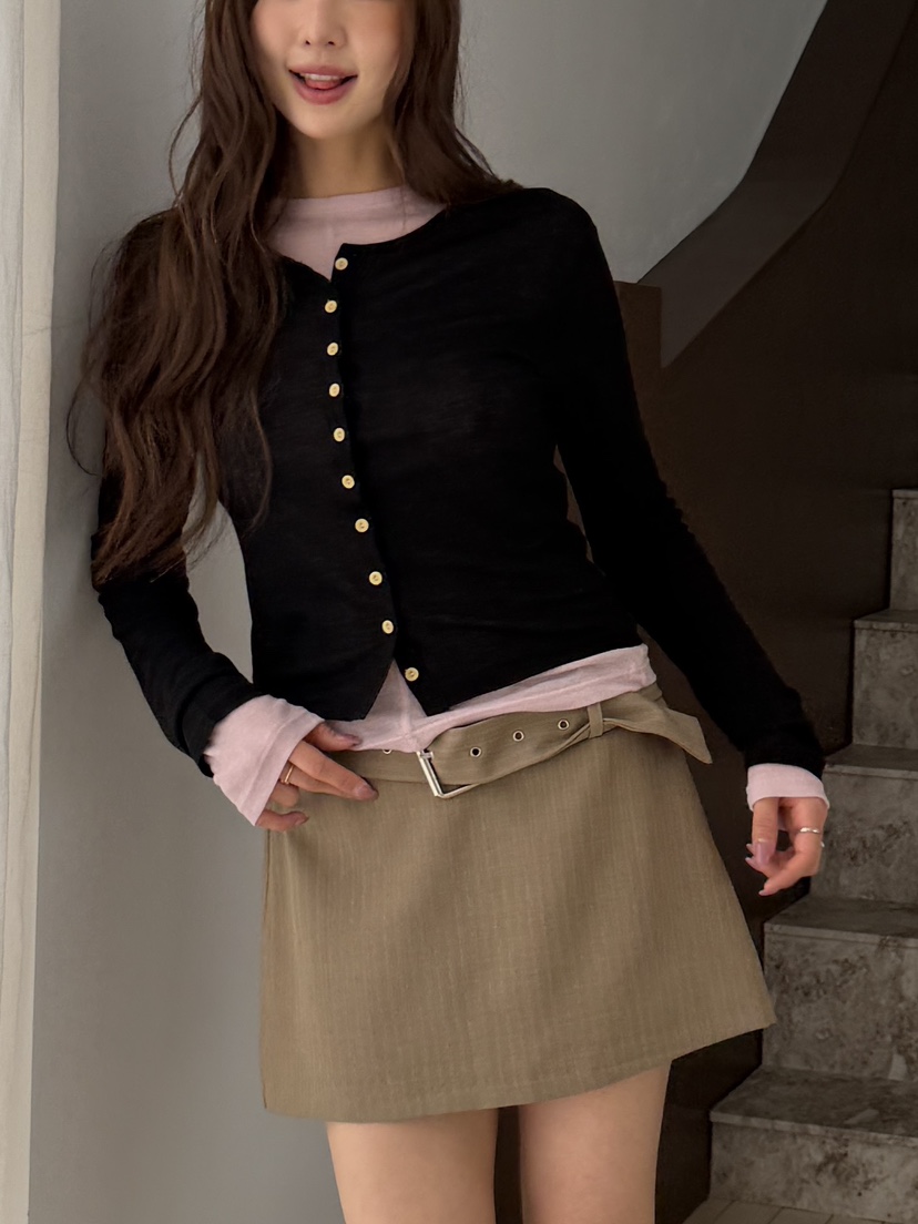 I MFACT韓國代購女士新款真品26春夏長袖T恤天絲開衫羅紋I MFACT長袖T恤圖色3