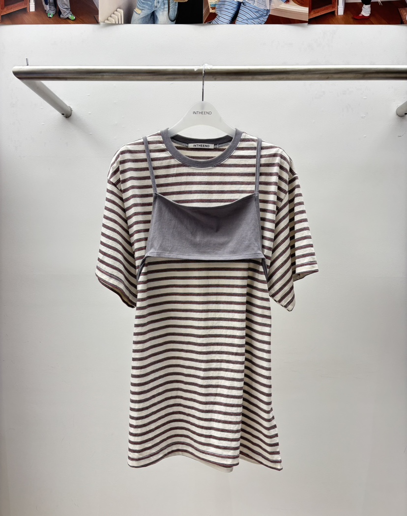INTHEEND韓國直郵女士新品職業熱賣真品推薦休閑26春夏T恤INTHEENDT恤圖色2
