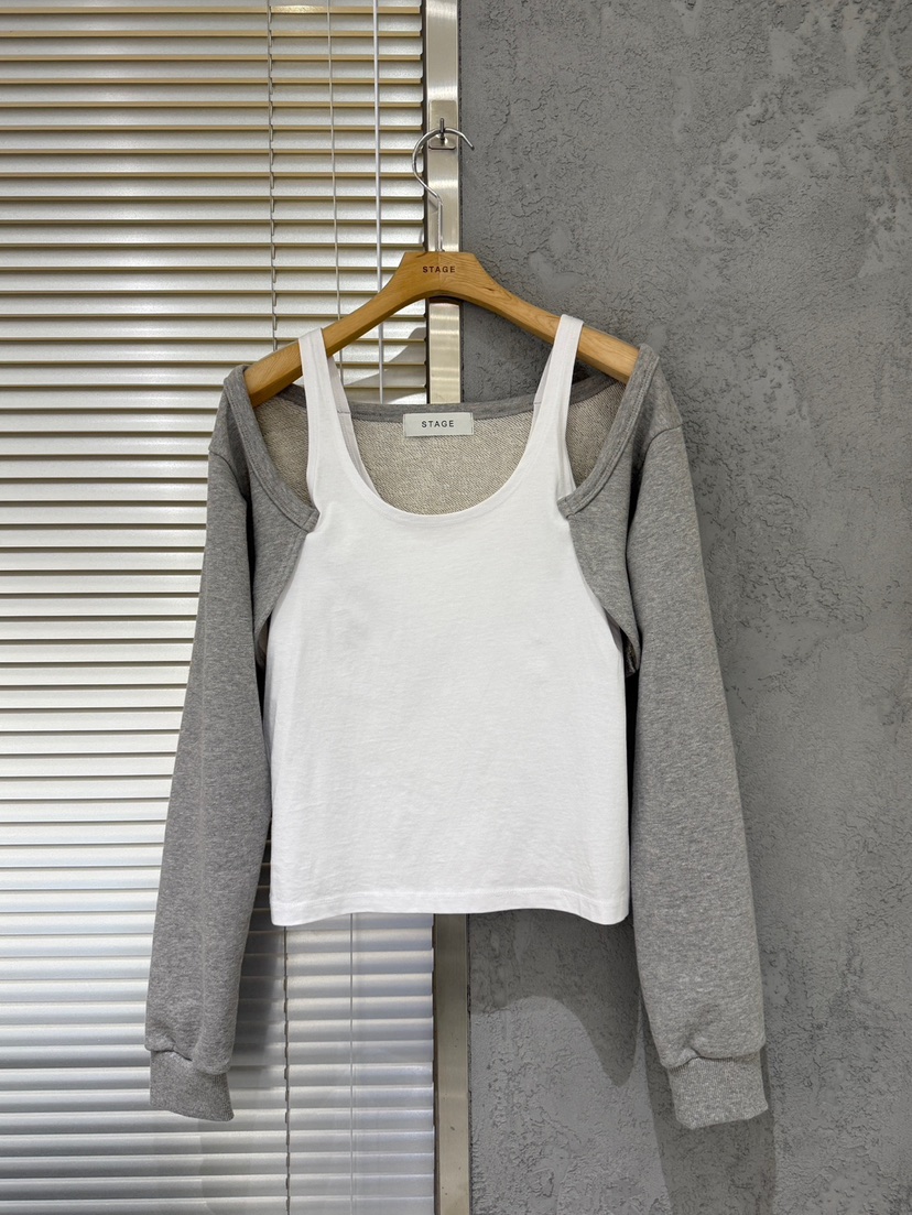 STAGE東大門代購女裝新款時尚休閑真品職業人氣熱賣長袖T恤STAGE長袖T恤圖色2