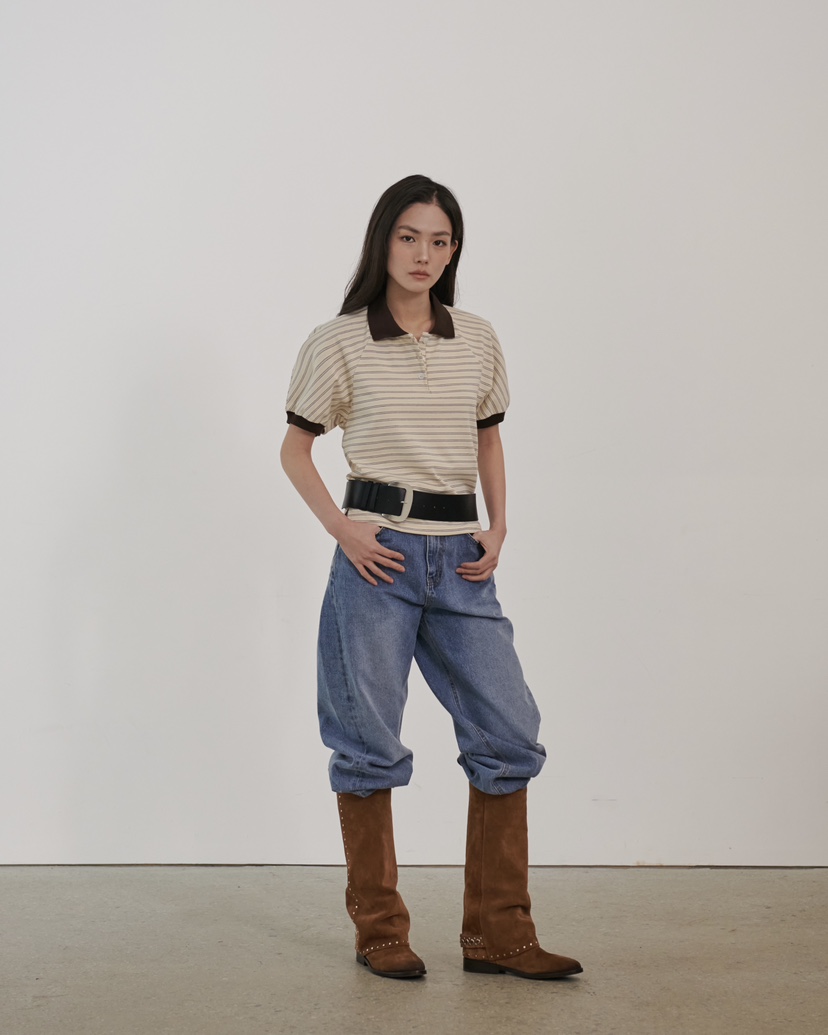 STAGE韓國代購女士新款熱賣人氣時尚真品26春夏休閑牛仔褲STAGE牛仔褲