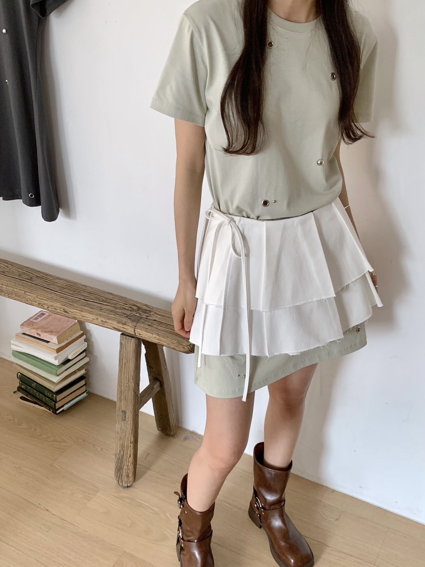 RE:OPENING東大門代購女裝新款真品時尚人氣職業短裙褶皺RE:OPENING短裙