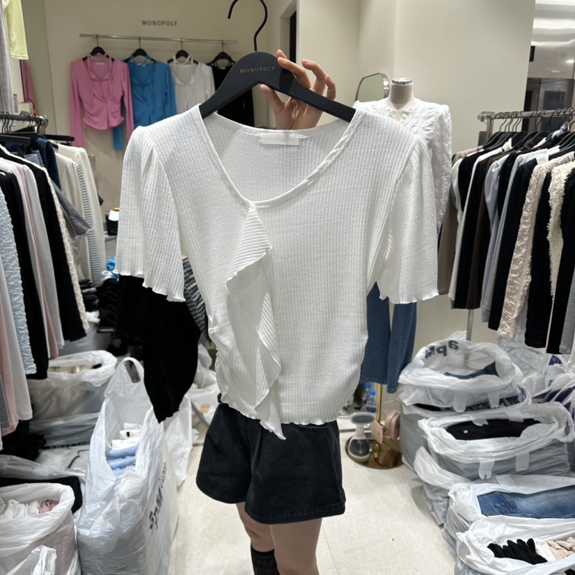 MONOPOLY韓國代購女士新品推薦時尚26春夏職業人氣休閑T恤MONO_POLYT恤圖色1