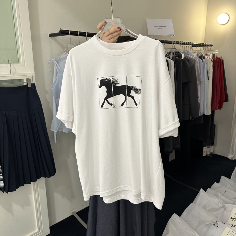 BLISS東大門代購女士新品職業推薦休閑熱賣26春夏人氣T恤BLISST恤圖色1