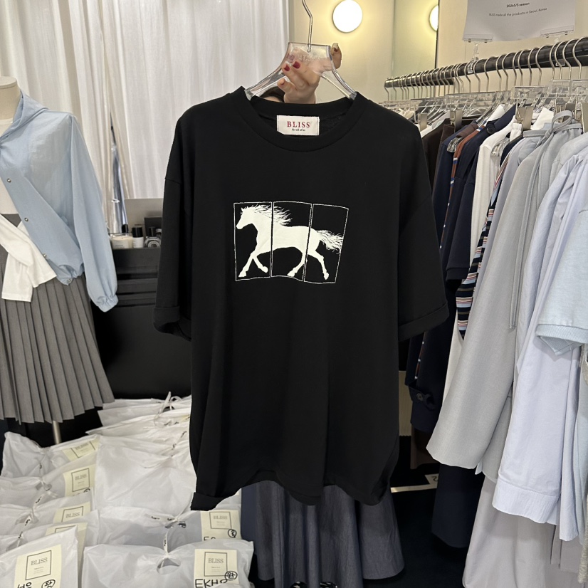BLISS東大門代購女士新品職業推薦休閑熱賣26春夏人氣T恤BLISST恤圖色3