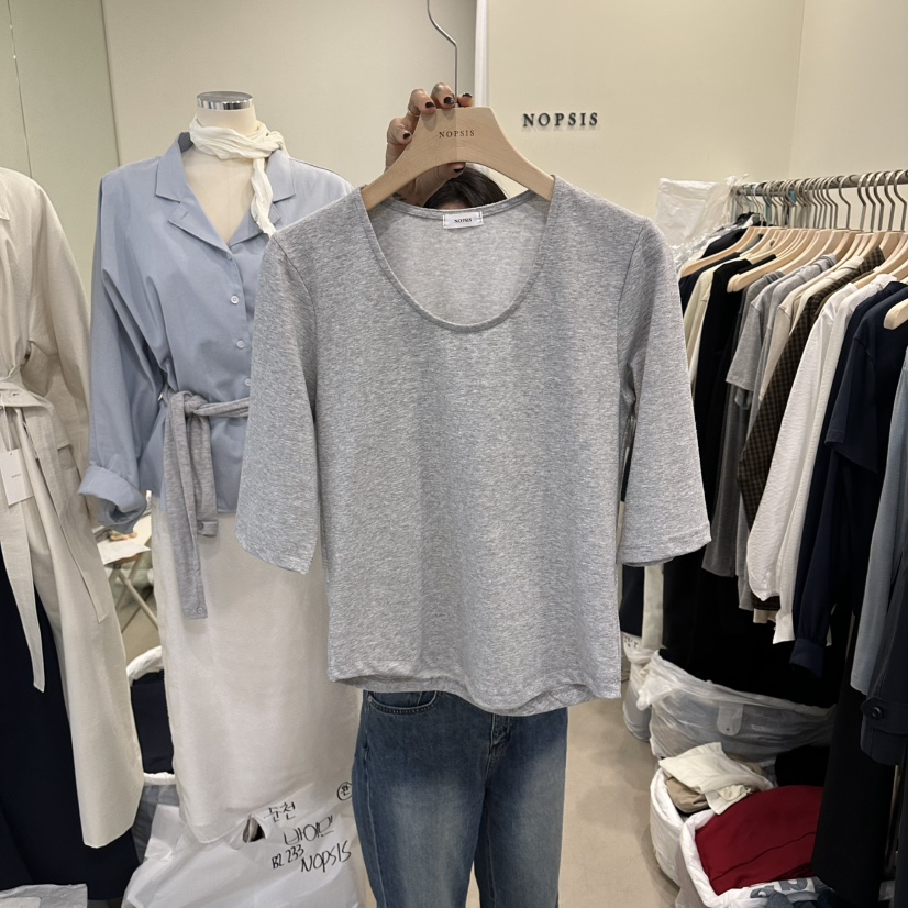 NOPSIS東大門實拍女士新款真品熱賣時尚推薦26春夏休閑T恤NOPSIST恤圖色2