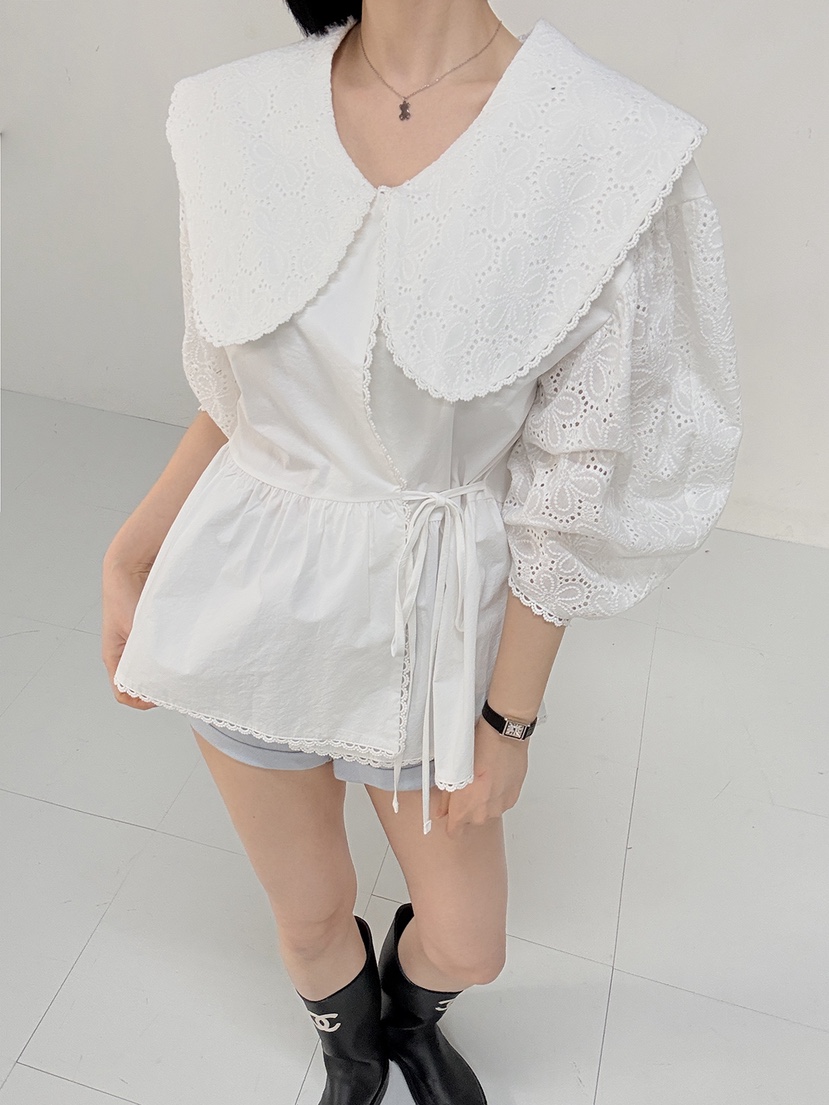 VENEFIT東大門代購女士新款職業真品推薦26春夏襯衫蕾絲衫VENEFIT/JENNIE襯衫/蕾絲衫圖色1