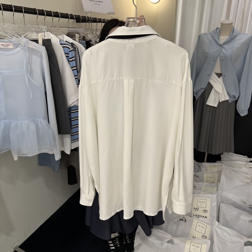 BLISS東大門代購女士新品人氣熱賣26春夏推薦休閑襯衫蕾絲衫BLISS襯衫/蕾絲衫