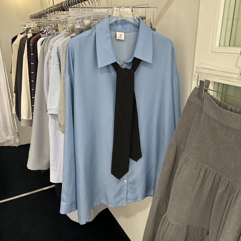 BLISS東大門代購女士新品人氣熱賣26春夏推薦休閑襯衫蕾絲衫BLISS襯衫/蕾絲衫圖色2