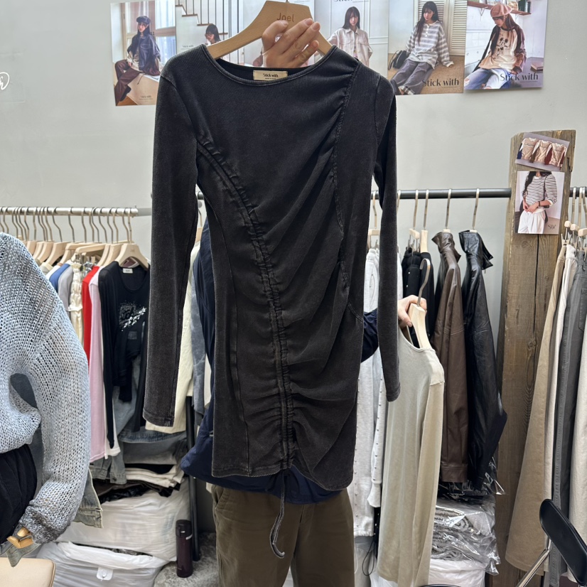 STICK WITH東大門直郵女裝新品熱賣職業真品人氣26春夏連衣裙STICK WITH連衣裙圖色2