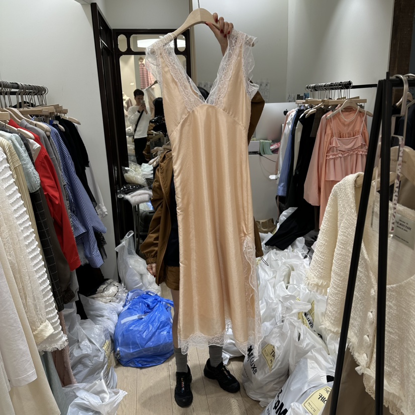 THEMORYPARK東大門代購女士新品26春夏時尚職業連衣裙蕾絲THE MORY PARK連衣裙