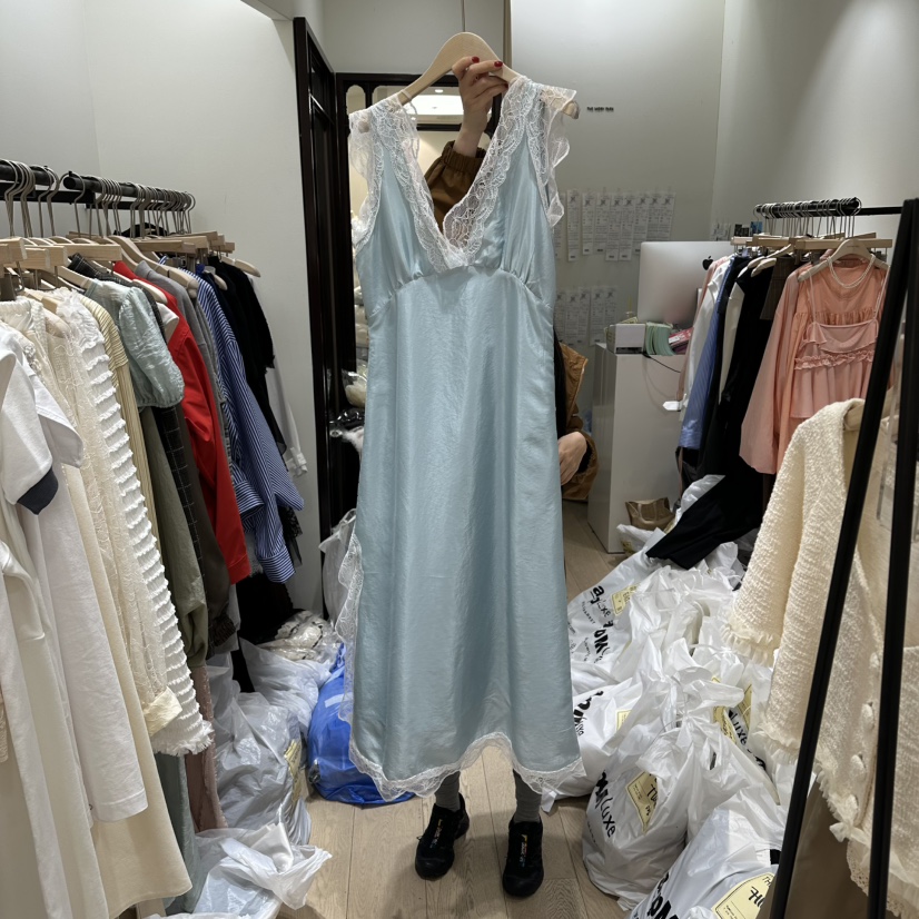 THEMORYPARK東大門代購女士新品26春夏時尚職業連衣裙蕾絲THE MORY PARK連衣裙圖色1