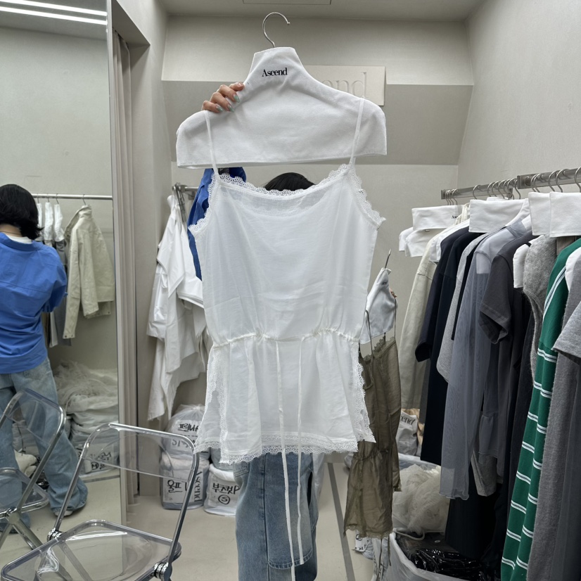ASCEND韓國代購女士新品休閑熱賣人氣真品推薦26春夏吊帶背心ASCEND吊帶/背心圖色1
