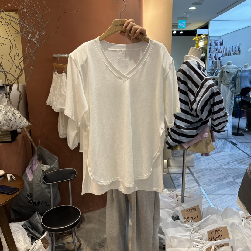 MIENNE東大門直郵女士新品26春夏休閑人氣真品職業熱賣T恤MIENNET恤圖色2