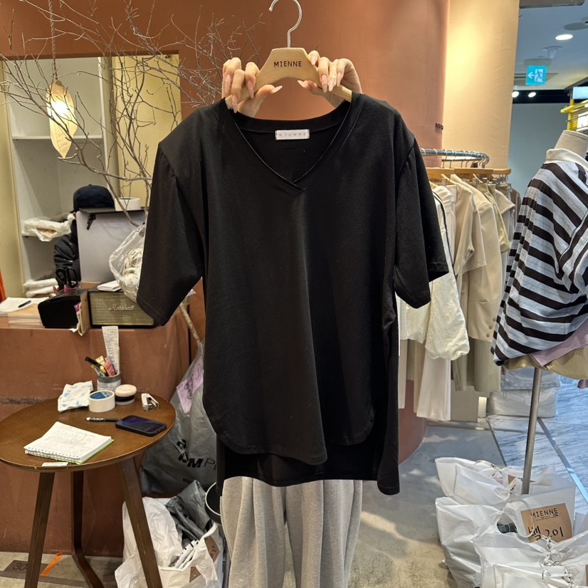 MIENNE東大門直郵女士新品26春夏休閑人氣真品職業熱賣T恤MIENNET恤圖色3