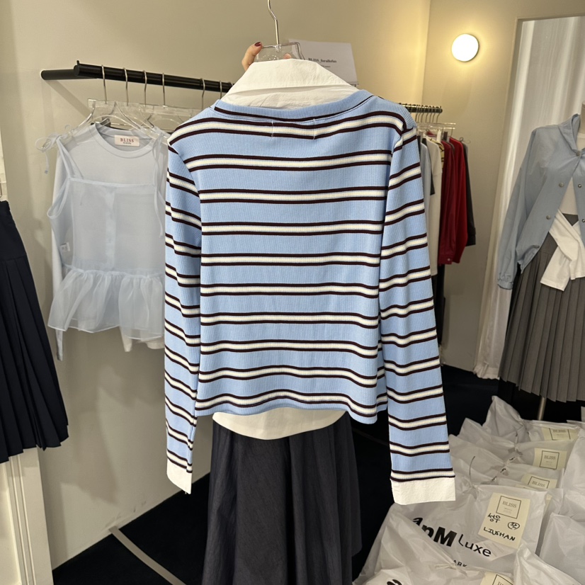 BLISS韓國代購女裝新款人氣真品熱賣職業時尚推薦長袖T恤BLISS長袖T恤