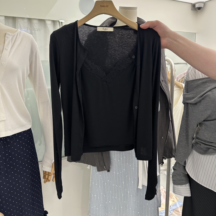 TWELVE東大門實拍女士新品休閑真品時尚職業長袖T恤假兩件TWELVE長袖T恤圖色2