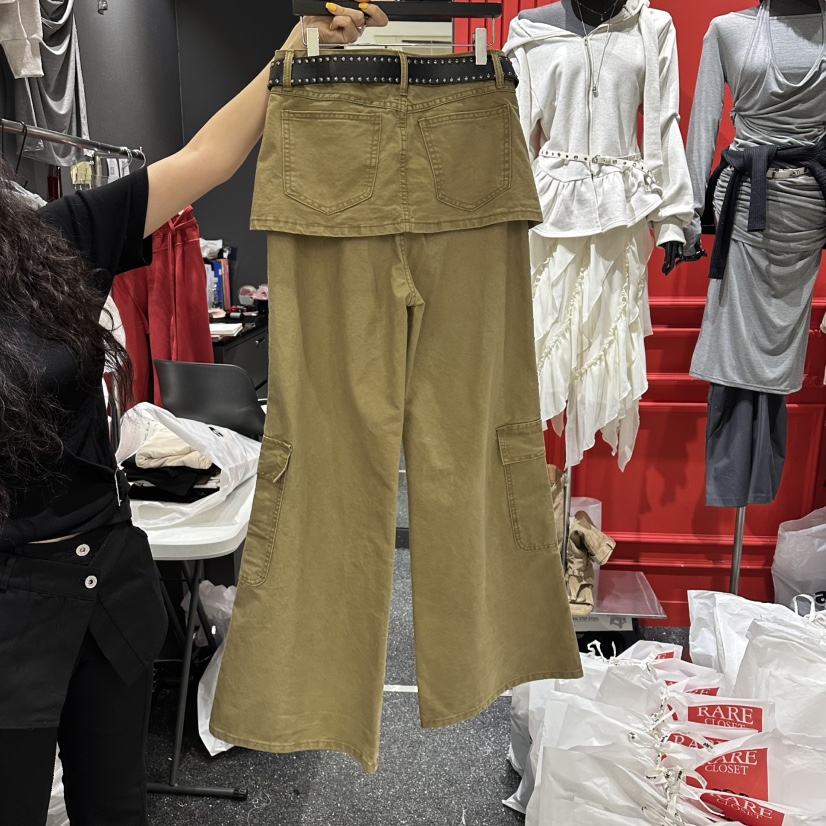 RARE CLOSET東大門實拍女裝新品時尚人氣休閑裙褲含腰帶RARE CLOSET裙褲