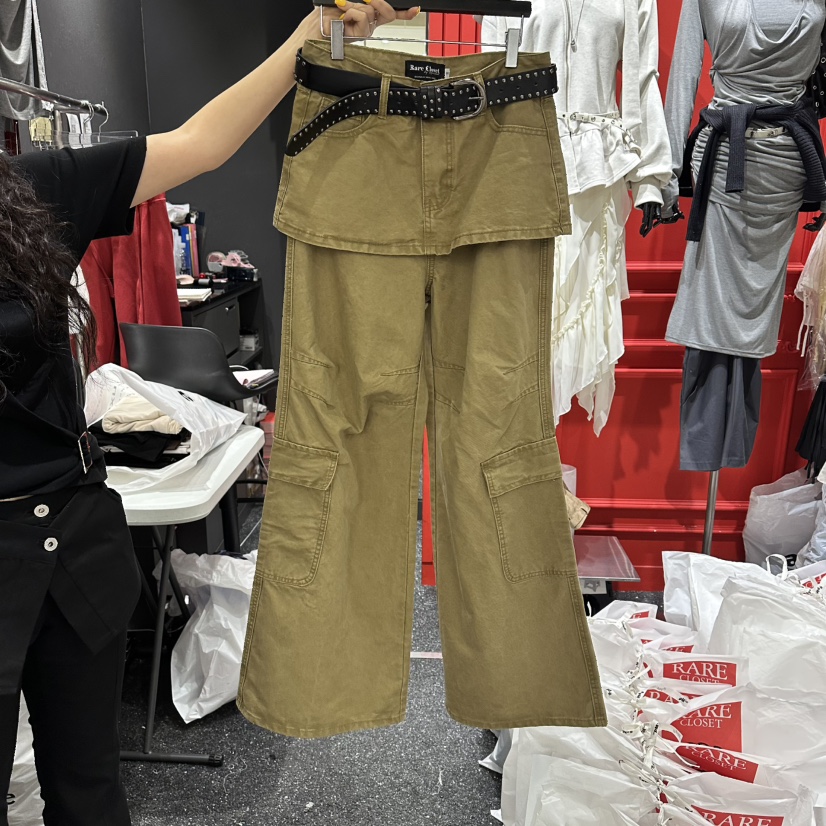 RARE CLOSET東大門實拍女裝新品時尚人氣休閑裙褲含腰帶RARE CLOSET裙褲圖色2