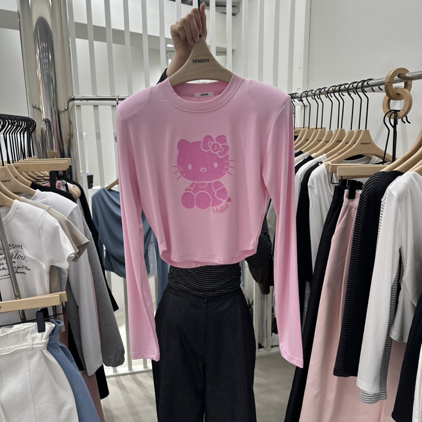 VENEFIT東大門直郵女裝新品推薦熱賣人氣時尚26春夏長袖T恤VENEFIT/JENNIE長袖T恤圖色2