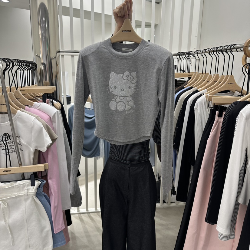 VENEFIT東大門直郵女裝新品推薦熱賣人氣時尚26春夏長袖T恤VENEFIT/JENNIE長袖T恤圖色3