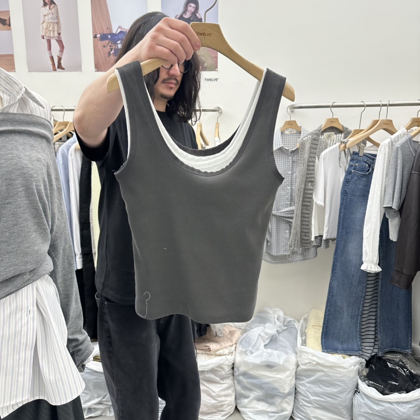 TWELVE韓國代購女裝新品休閑時尚職業推薦人氣熱賣吊帶背心TWELVE吊帶/背心圖色3