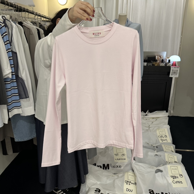 BLISS韓國直郵女士新品人氣真品時尚休閑熱賣推薦長袖T恤BLISS長袖T恤圖色3