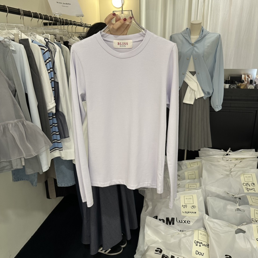 BLISS韓國直郵女士新品人氣真品時尚休閑熱賣推薦長袖T恤BLISS長袖T恤圖色4