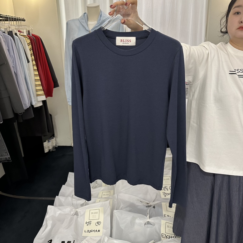 BLISS韓國直郵女士新品人氣真品時尚休閑熱賣推薦長袖T恤BLISS長袖T恤圖色5