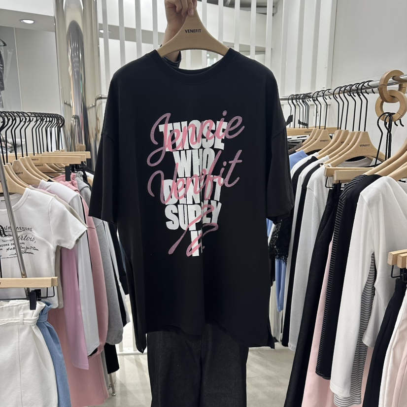 VENEFIT東大門實拍女裝新款26春夏真品職業人氣時尚推薦T恤VENEFIT/JENNIET恤圖色2