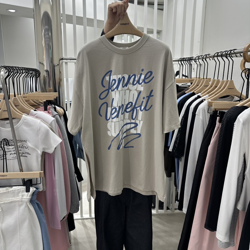 VENEFIT東大門實拍女裝新款26春夏真品職業人氣時尚推薦T恤VENEFIT/JENNIET恤圖色3