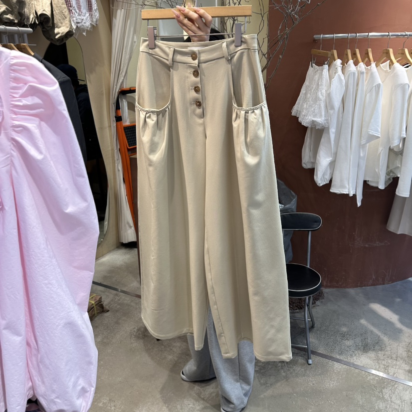 MIENNE韓國代購女裝新品真品熱賣休閑推薦休閑褲口袋褶皺MIENNE休閑褲圖色1