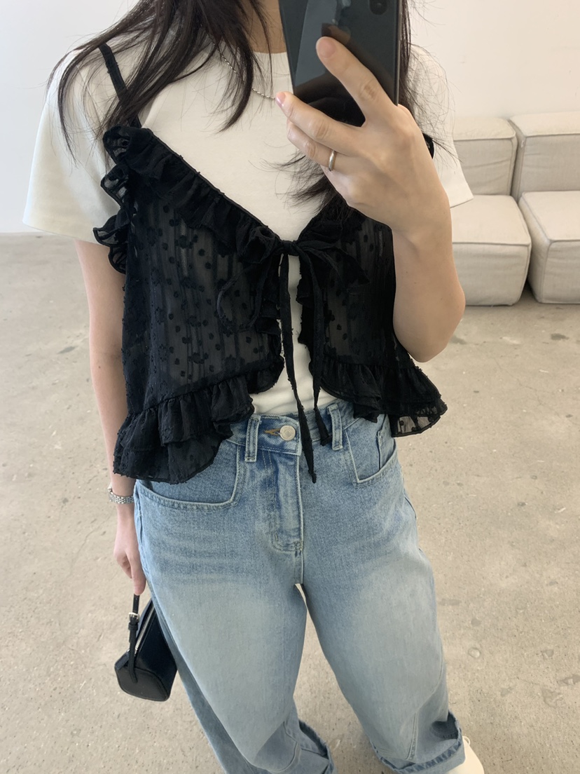 COCOMATON韓國代購女裝新款時尚熱賣真品職業吊帶背心透明COCOMATON吊帶/背心