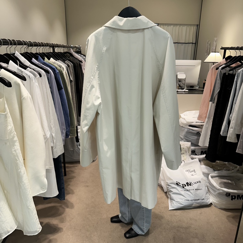 RE STOCK東大門直郵女士新品26春夏熱賣職業休閑長款風衣RE STOCK長款風衣