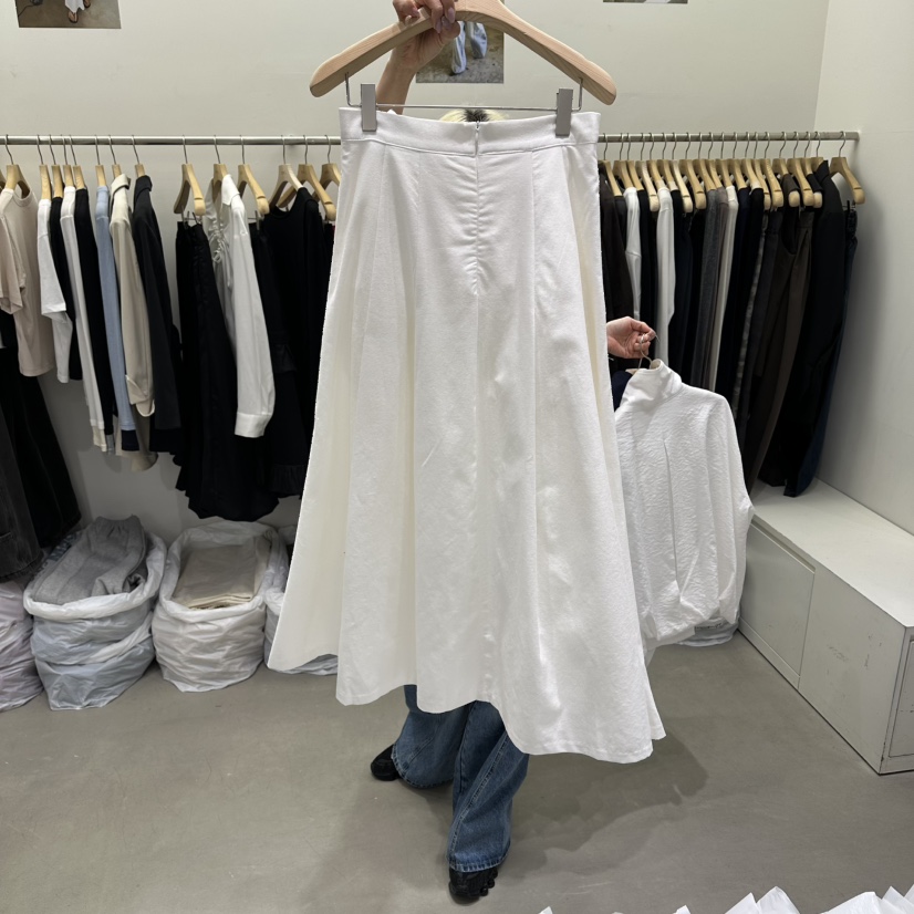 VIVEL東大門直郵女裝新款時尚休閑真品26春夏長裙褶裥亞麻VIVEL長裙