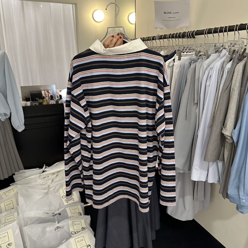 BLISS東大門直郵女士新款26春夏休閑時尚人氣真品長袖T恤BLISS長袖T恤