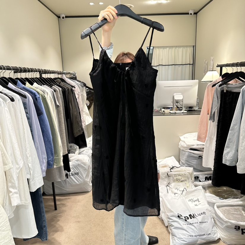 RE STOCK東大門實拍女裝新品休閑人氣真品時尚連衣裙刺繡RE STOCK連衣裙圖色2