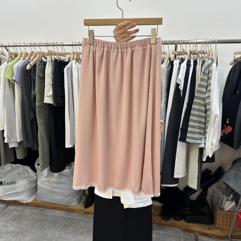 DELIGHT-L東大門實拍女裝新款職業休閑人氣26春夏長裙蕾絲DELIGHT-L長裙