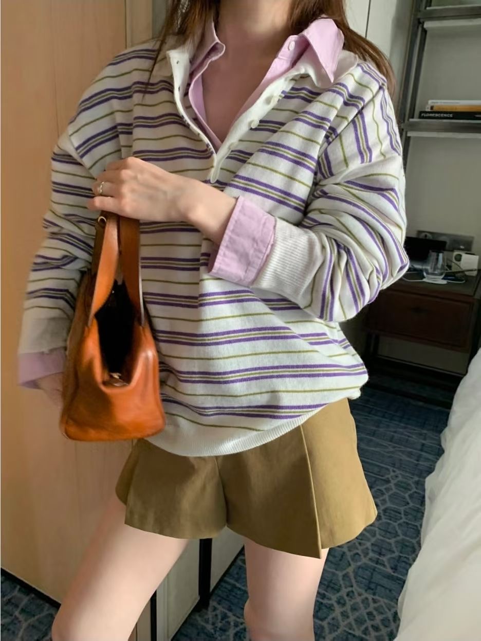 WEARRAW/WELL ROW韓國直郵女士新品人氣襯衫蕾絲衫口袋WEARRAW/WELL ROW襯衫/蕾絲衫