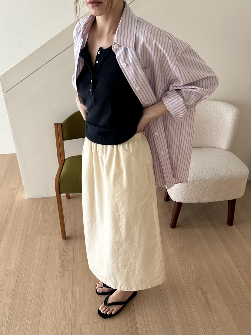 JEONG GAM STUDIOS韓國東大門直郵女裝新款熱賣半身裙中短裙水洗棉JEONG GAM STUDIOS半身裙/中短裙