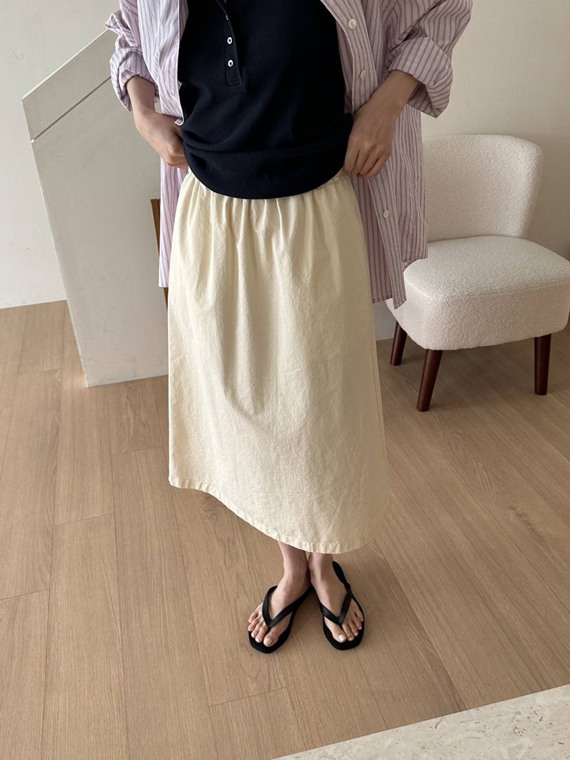 JEONG GAM STUDIOS韓國東大門直郵女裝新款熱賣半身裙中短裙水洗棉JEONG GAM STUDIOS半身裙/中短裙