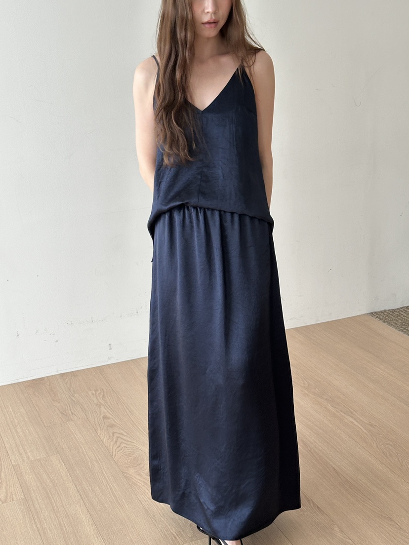 JEONG GAM STUDIOS韓國東大門直郵女士新款休閑長裙緞面JEONG GAM STUDIOS長裙