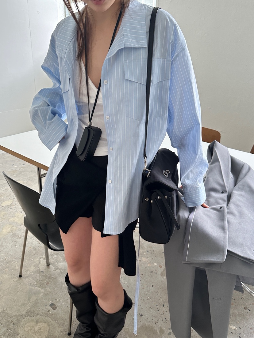 UNBOUND韓國代購女士新款熱賣時尚推薦26春夏襯衫蕾絲衫含腰繩UNBOUND襯衫/蕾絲衫