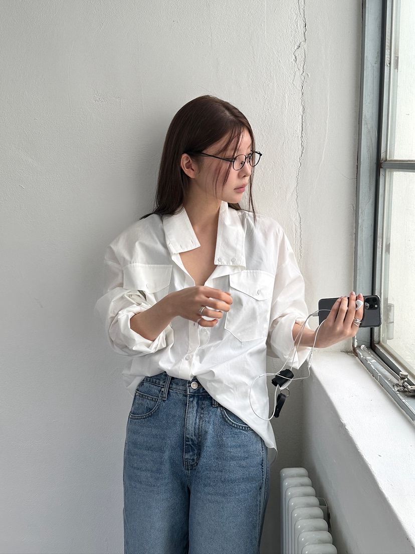 UNBOUND韓國代購女士新款熱賣時尚推薦26春夏襯衫蕾絲衫含腰繩UNBOUND襯衫/蕾絲衫