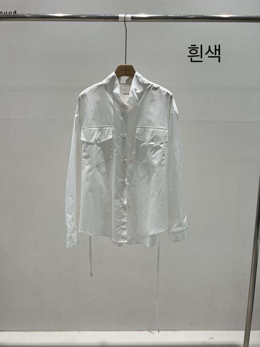 UNBOUND韓國代購女士新款熱賣時尚推薦26春夏襯衫蕾絲衫含腰繩UNBOUND襯衫/蕾絲衫圖色1