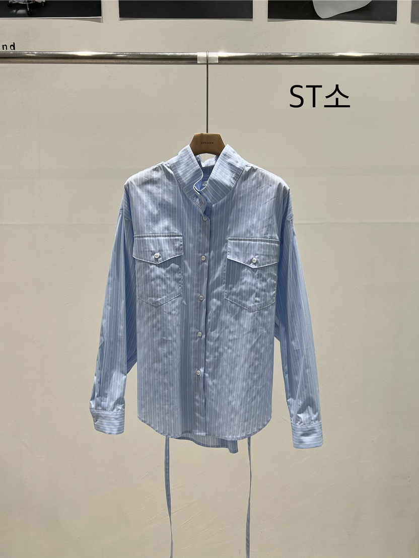 UNBOUND韓國代購女士新款熱賣時尚推薦26春夏襯衫蕾絲衫含腰繩UNBOUND襯衫/蕾絲衫圖色2