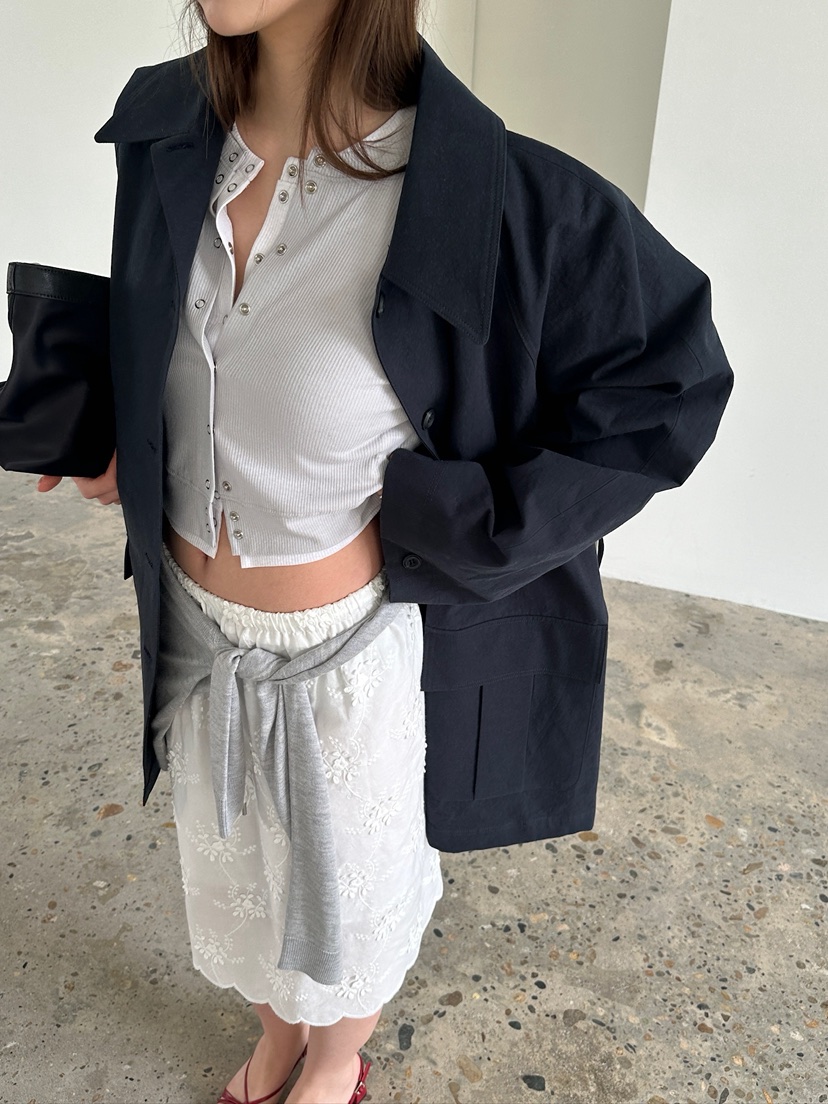 UNBOUND韓國代購女裝新款休閑人氣時尚26春夏職業長款風衣UNBOUND長款風衣