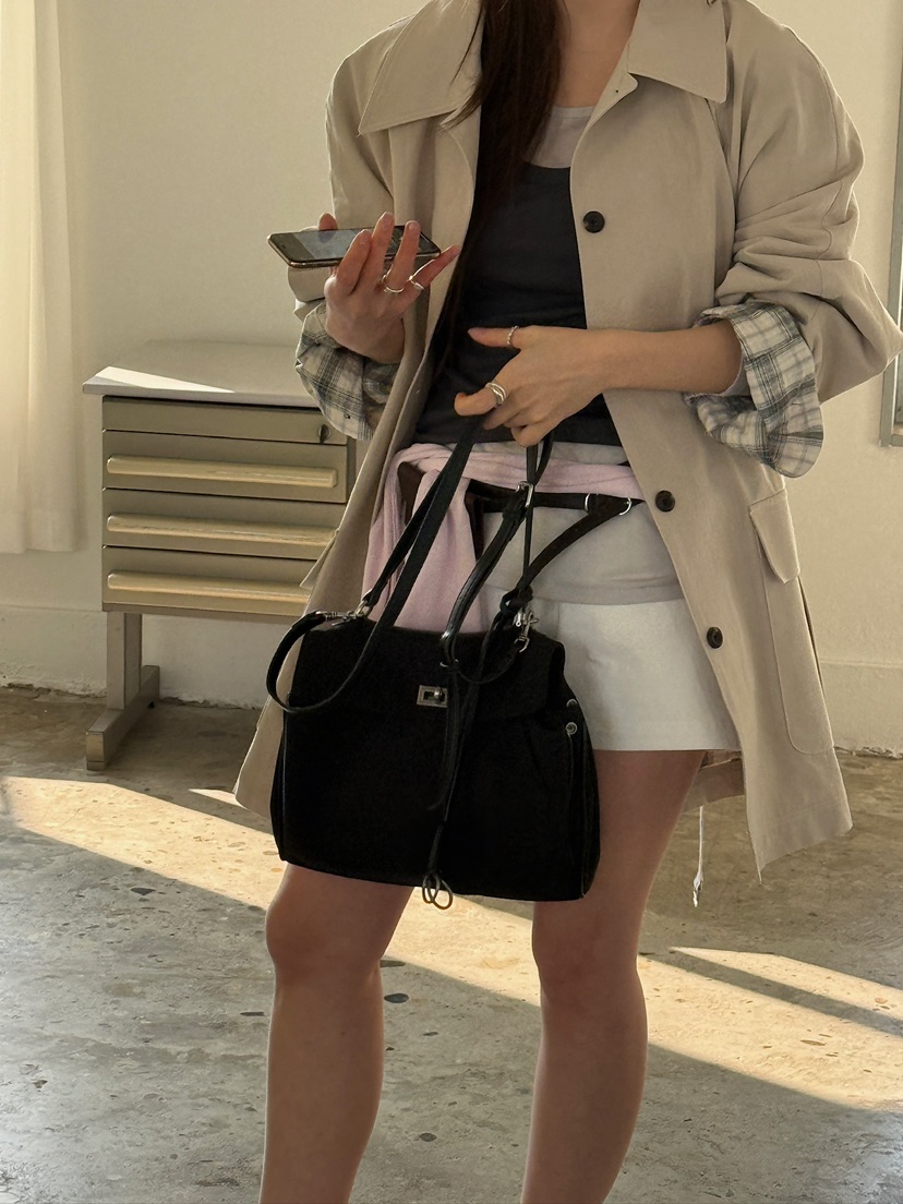 UNBOUND韓國代購女裝新款休閑人氣時尚26春夏職業長款風衣UNBOUND長款風衣