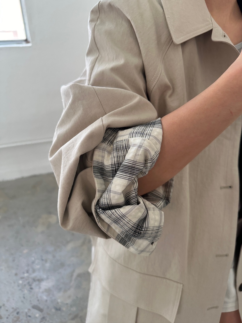 UNBOUND韓國代購女裝新款休閑人氣時尚26春夏職業長款風衣UNBOUND長款風衣