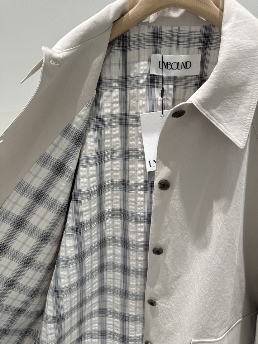 UNBOUND韓國代購女裝新款休閑人氣時尚26春夏職業長款風衣UNBOUND長款風衣